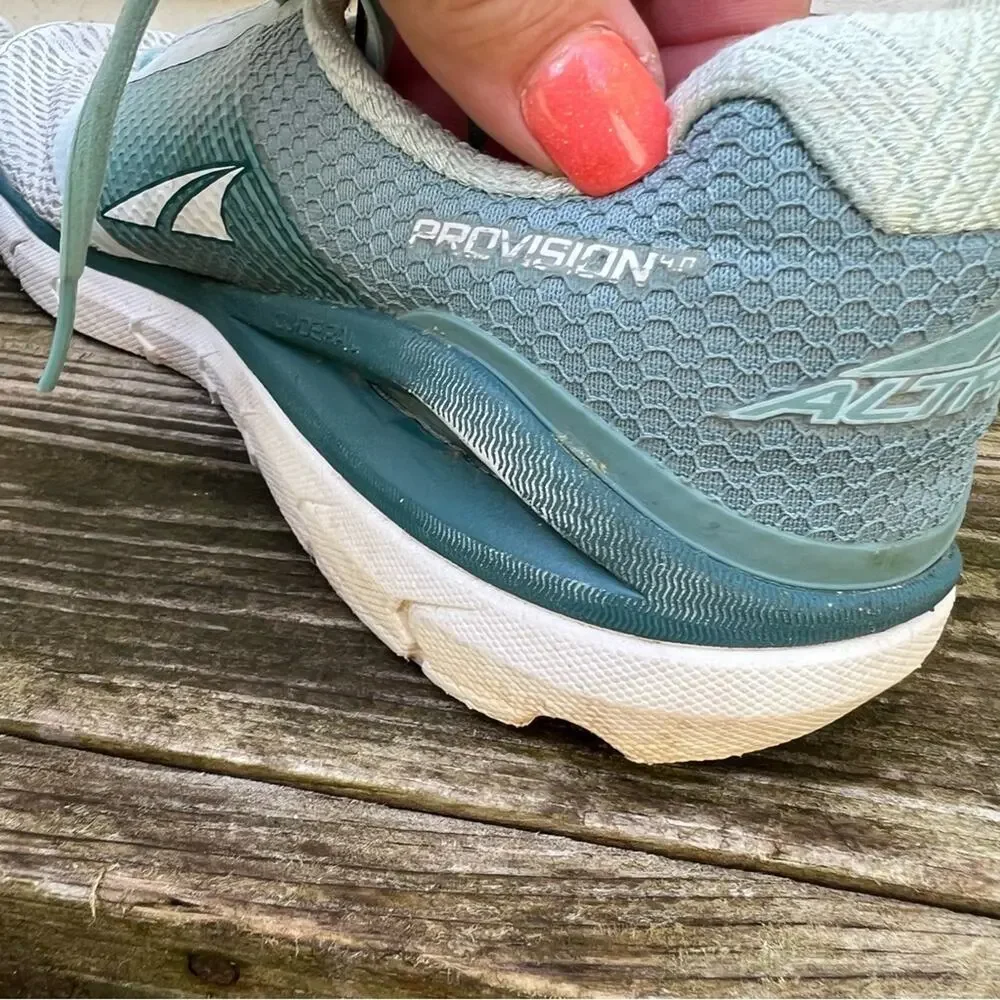 Altra Provision 4.0 Ice Blue Zero Drop Running Shoes Size 8 AL0A4QTQ416